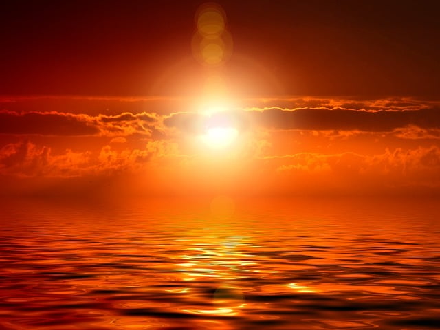 HOT SUN OVER OCEAN