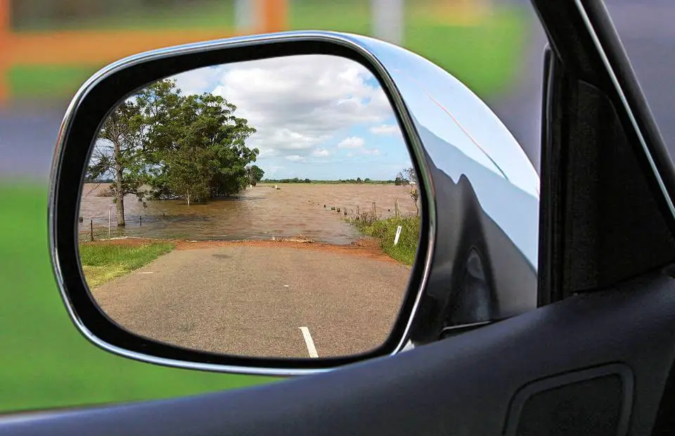 REAR VIEW FLOOD DISASTER