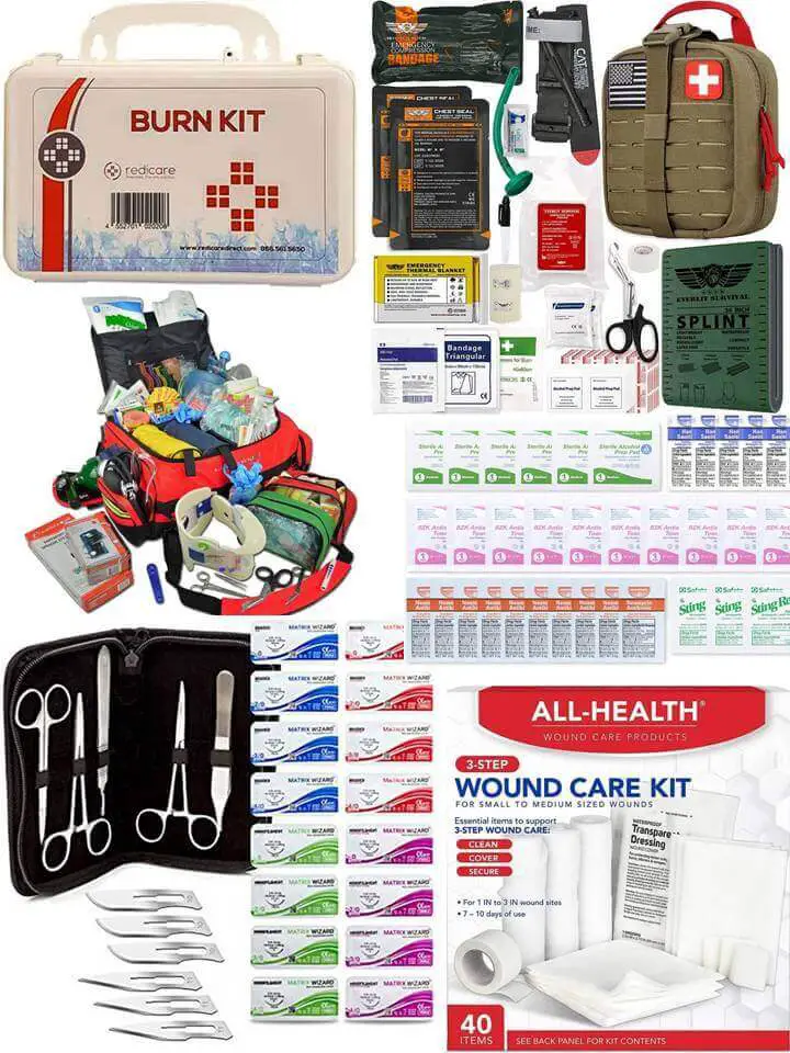 Collage of First Aid Supplies