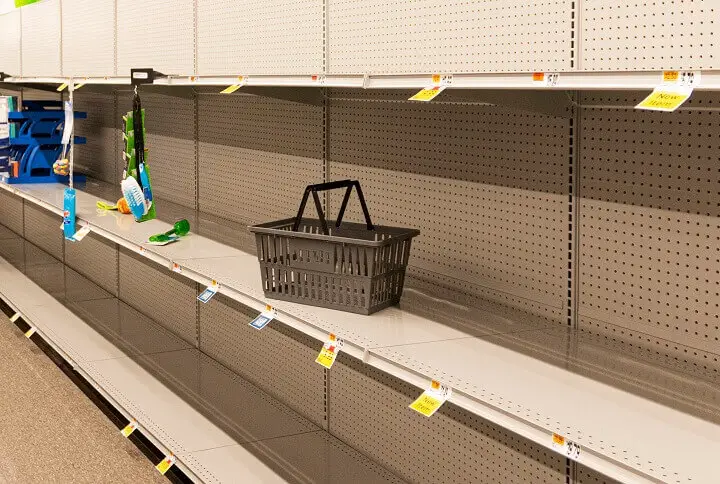 Empty Store Shelves