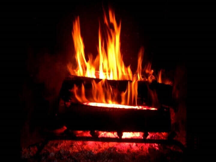 Fireplace Burning