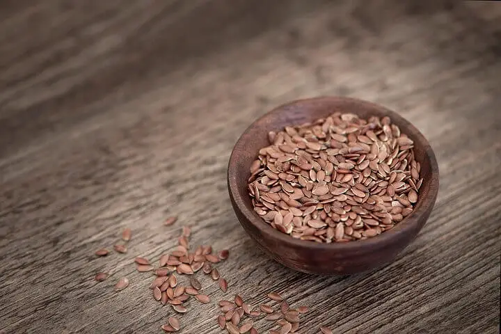 Flax Seeds in a Bowl
