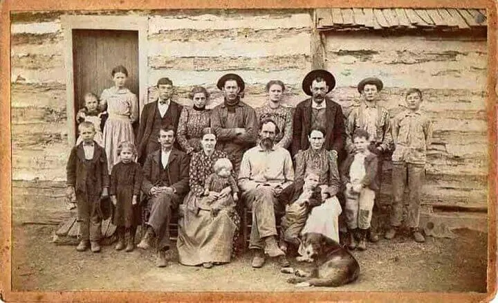 Old Photo of Pioneer Family