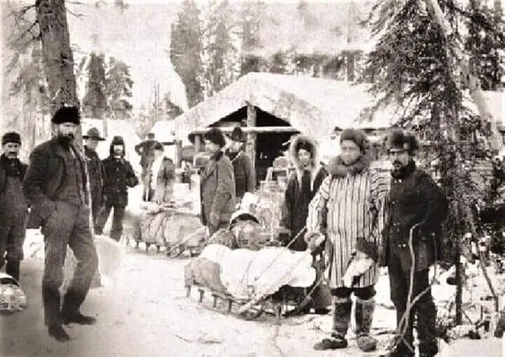 People Dressed for Cold Weather - Black and White