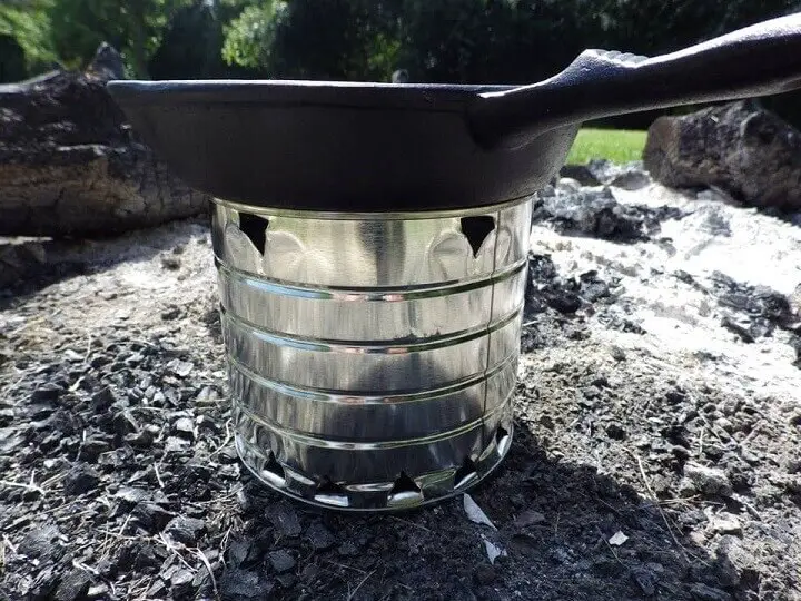 Skillet on Hobo Stove