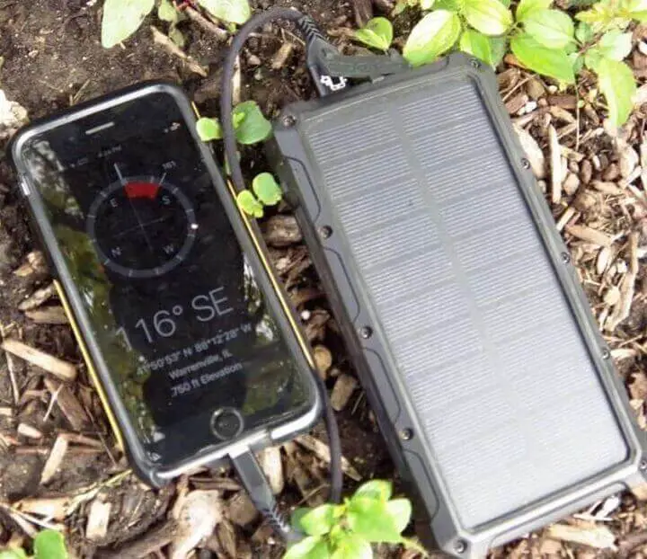 Solar Power Bank on Ground